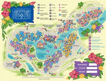 Disney's Caribbean Beach Resort Map