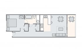 Fantasy Island Resort II 1 Bedroom, 592 sq ft.