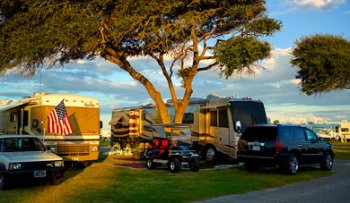 RV site at Lakewood campground