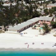 White Sands Vcation Rentals From the air on Anna Maria Island, Florida